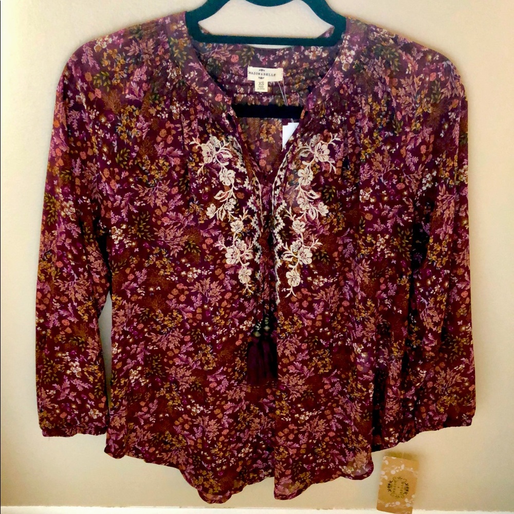 Embroidered Boho Blouse